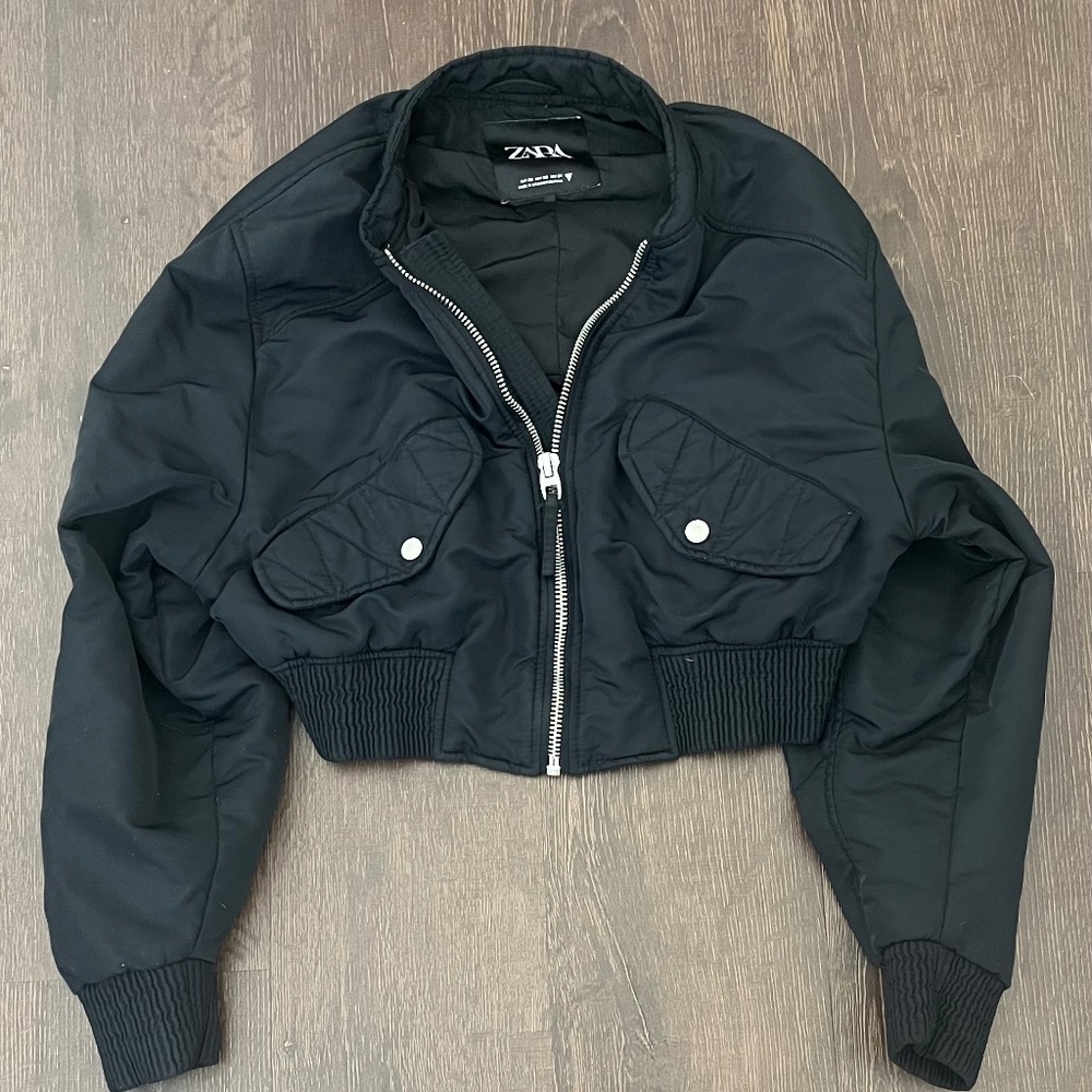 Black bomber jacket